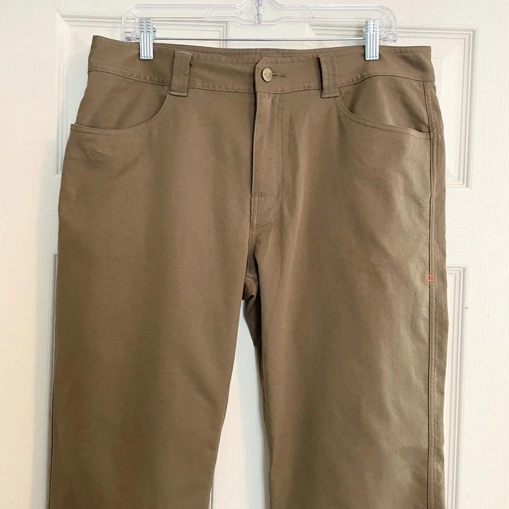 Toad&Co Rover Pants Workwear Casual‎ Hiking Travel Brown Size 33 Khakis Office - Picture 2 of 11